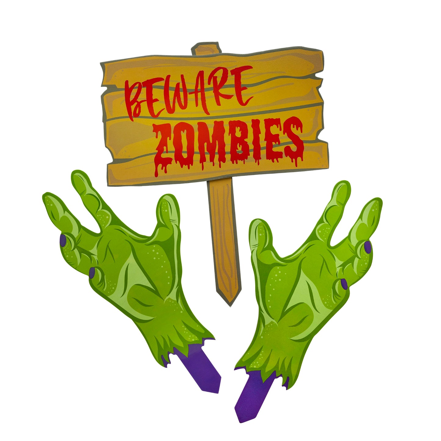 Halloween Zombie Wooden Garden Signs