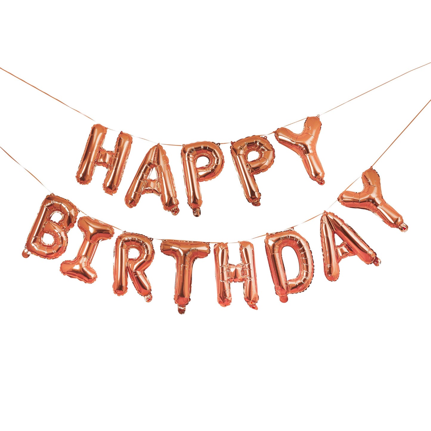 Rose Gold 'Happy Birthday' 16'' Foil Balloon Garland