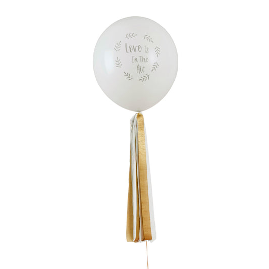 Jumbo 'Love Is In The Air' 18" Latex Balloon & Tassels