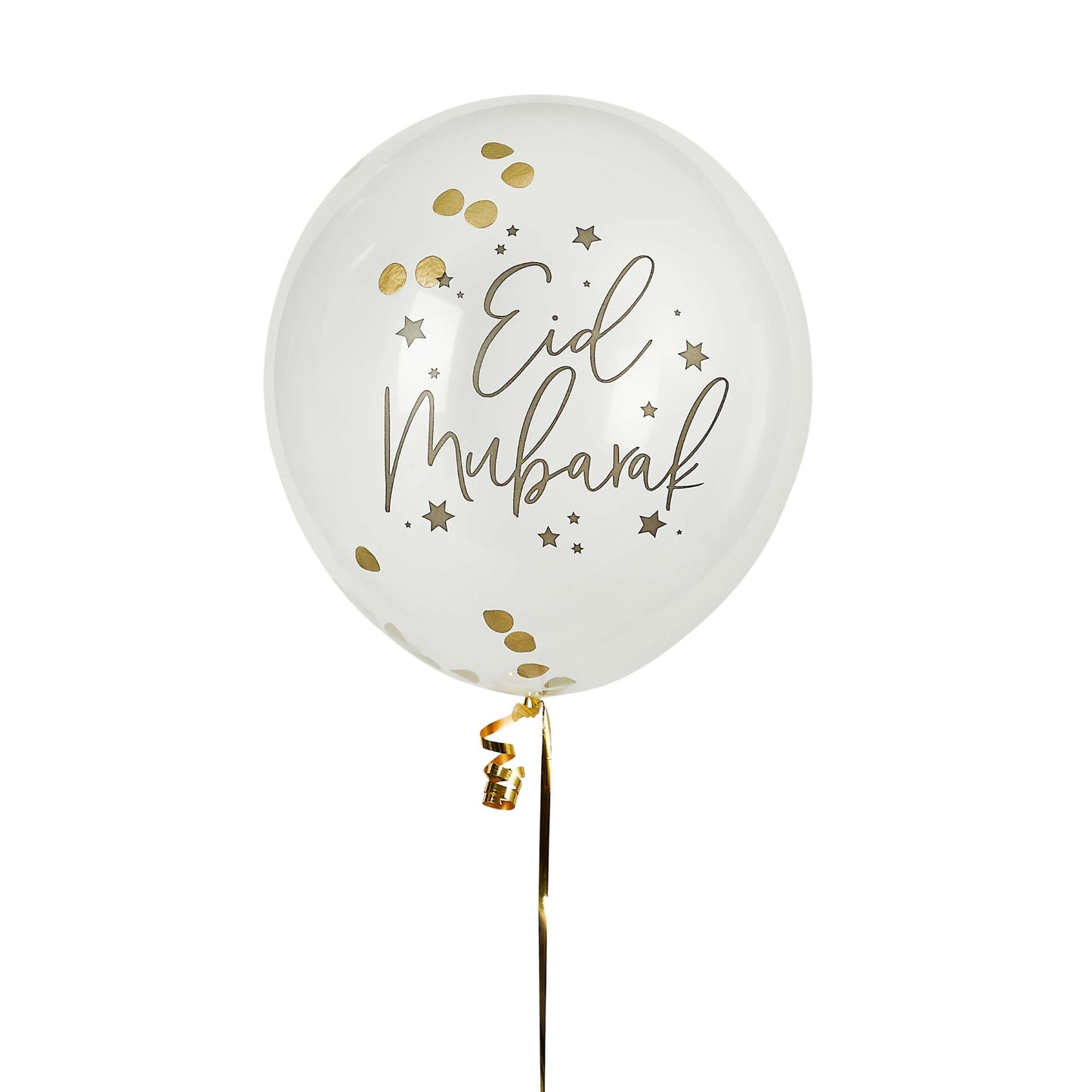 Eid Mubarak Confetti 12" Latex Balloon - Pack of 5