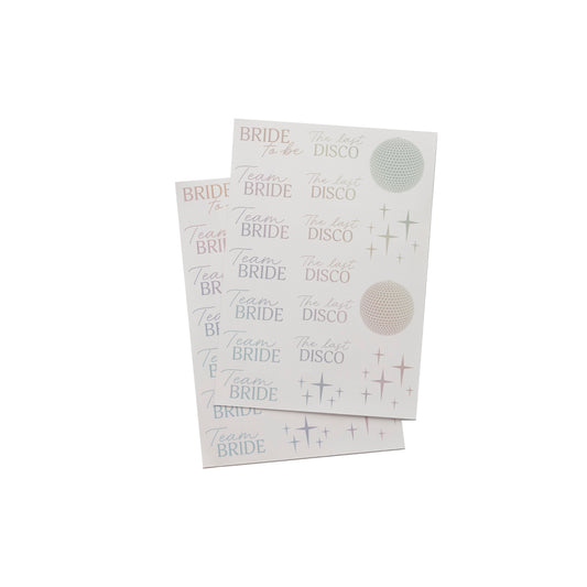 Disco Team Bride Stickers - Pack of 2