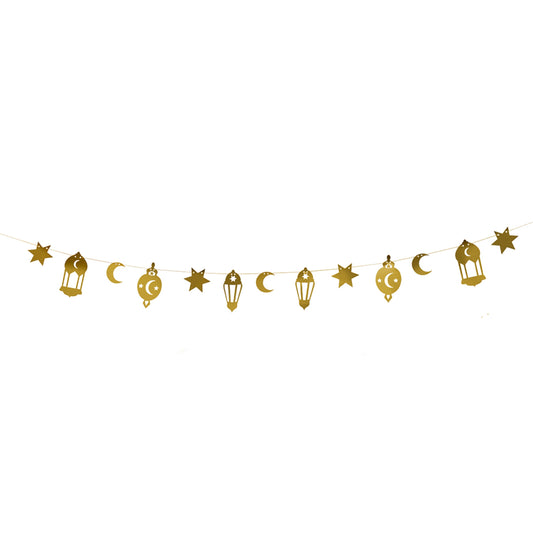 Gold Ramadan Card Banner 2m