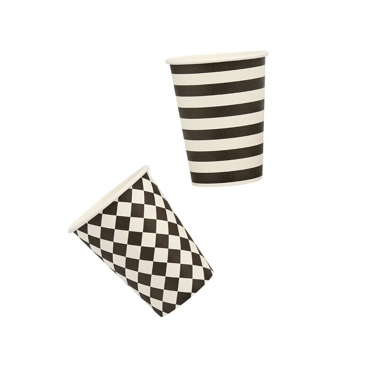 Monochrome Paper Cups - Pack of 8
