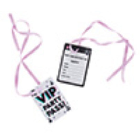 PARTY INVITATIONS VIP PASS 10PK
