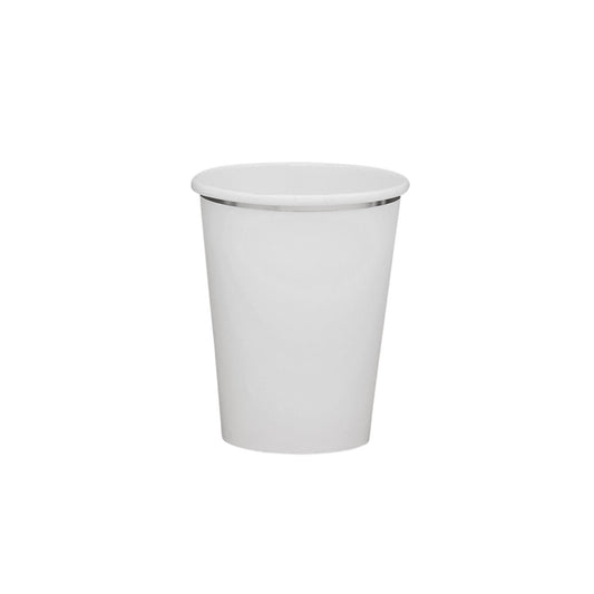 Silver & Grey Ombre Paper Cups - Pack of 8