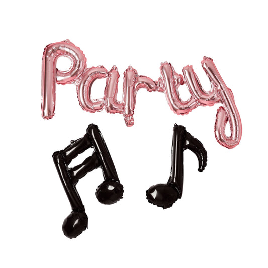 FOIL BALLOON GARLAND PARTY MUSICAL NOTE 36CM