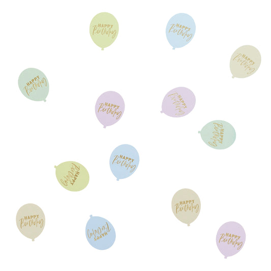 Pastel 'Happy Birthday' Balloon Shaped Table Scatter 10g