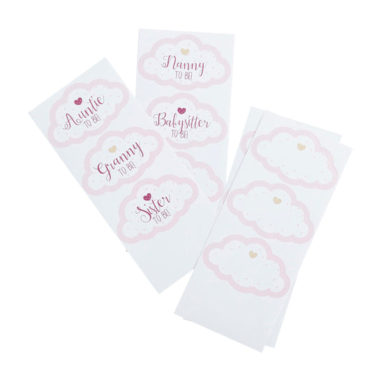 Pink Guest Stickers - Pack of 18