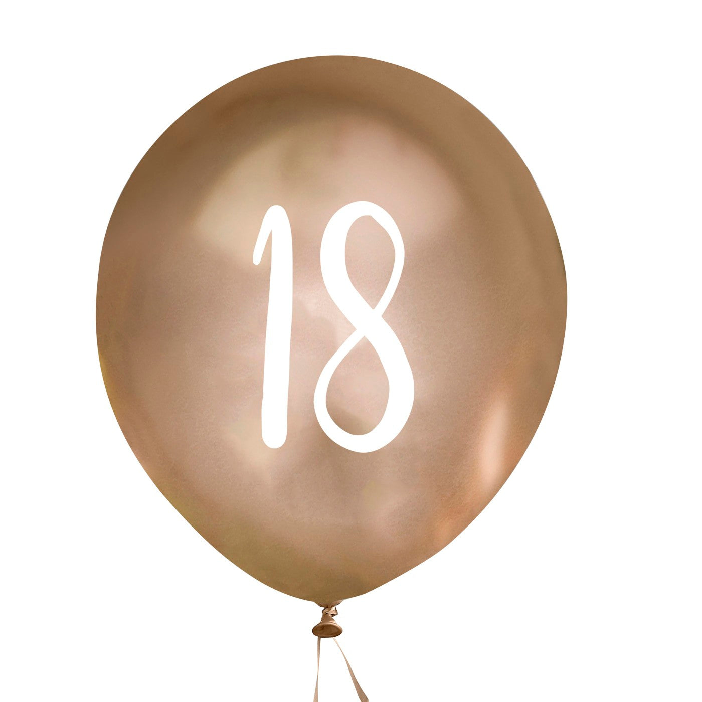 Gold Number '18' Latex 12" Balloons - Pack of 5