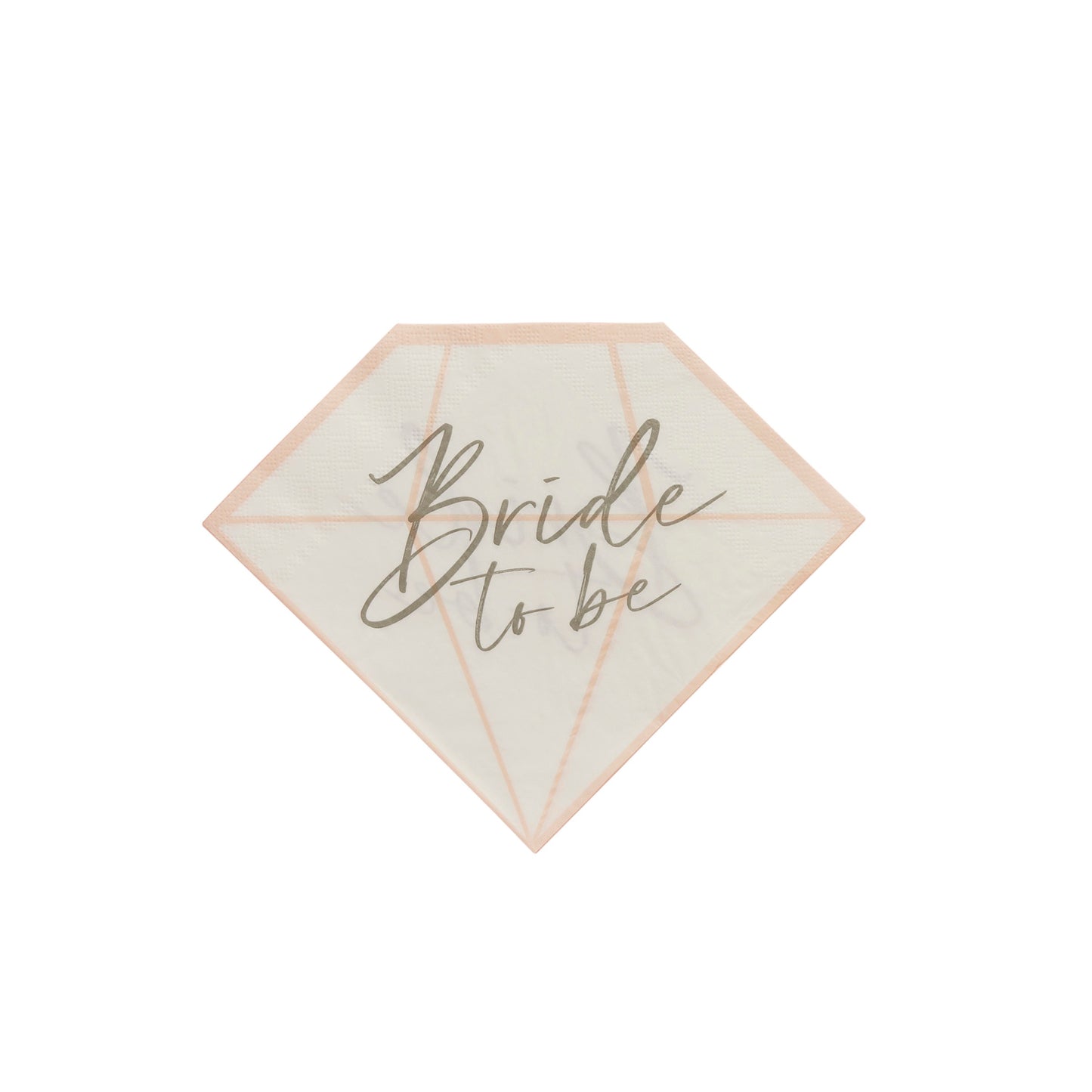 Diamond 'Bride To Be' Paper Napkins - Pack of 8