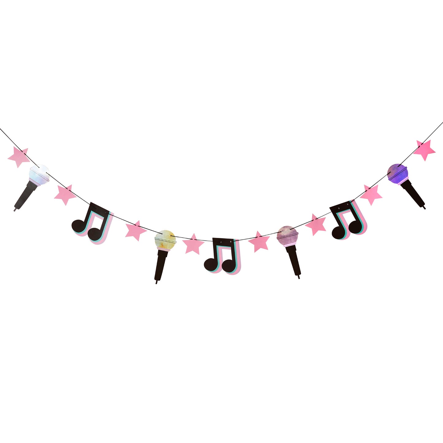 LETS DANCE PARTY CARD GARLAND 2M