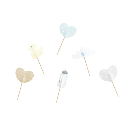 Unisex Assorted Food Picks - Pack of 6