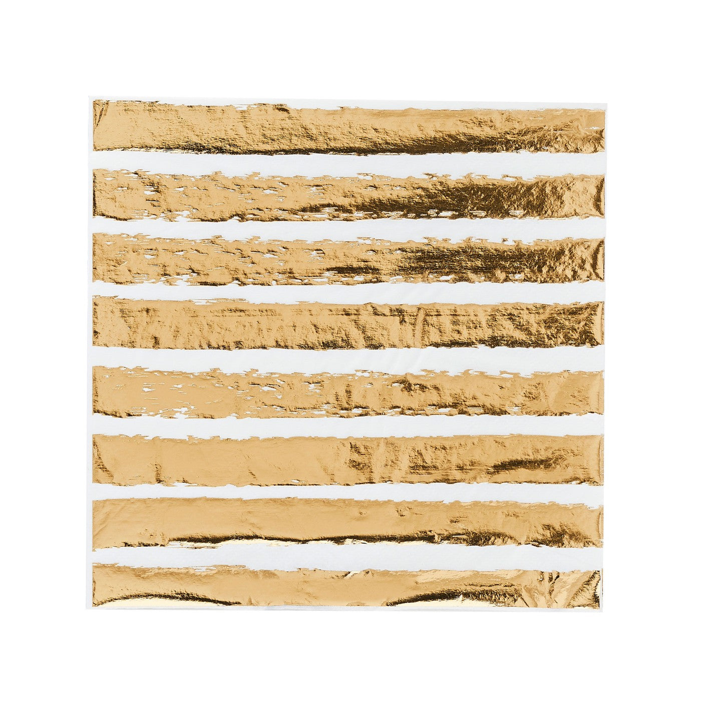 Gold Striped Paper Napkins - Pack of 16