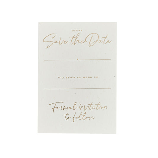 Gold Foiled Wedding Save The Date - Pack of 20