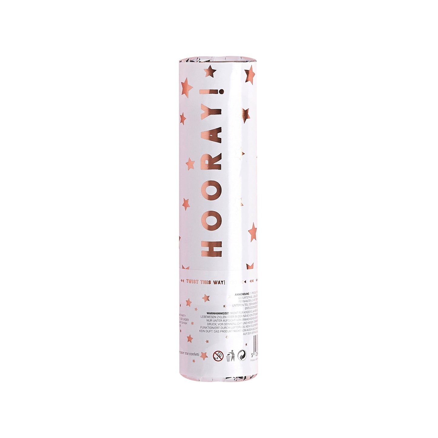CONFETTI CANNON HOORAY ROSE GOLD