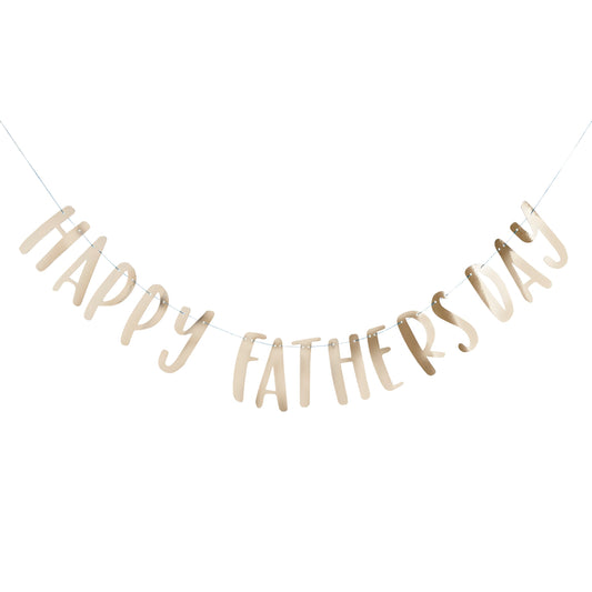 Gold 'Happy Fathers Day' Banner 2m
