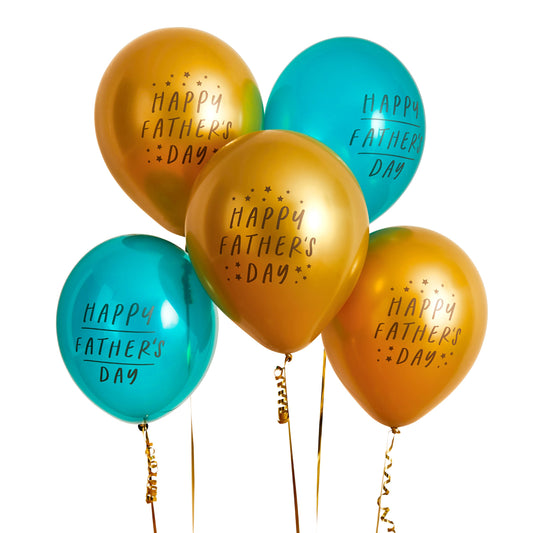 Happy Fathers Day 12" Latex Balloons - Pack of 5