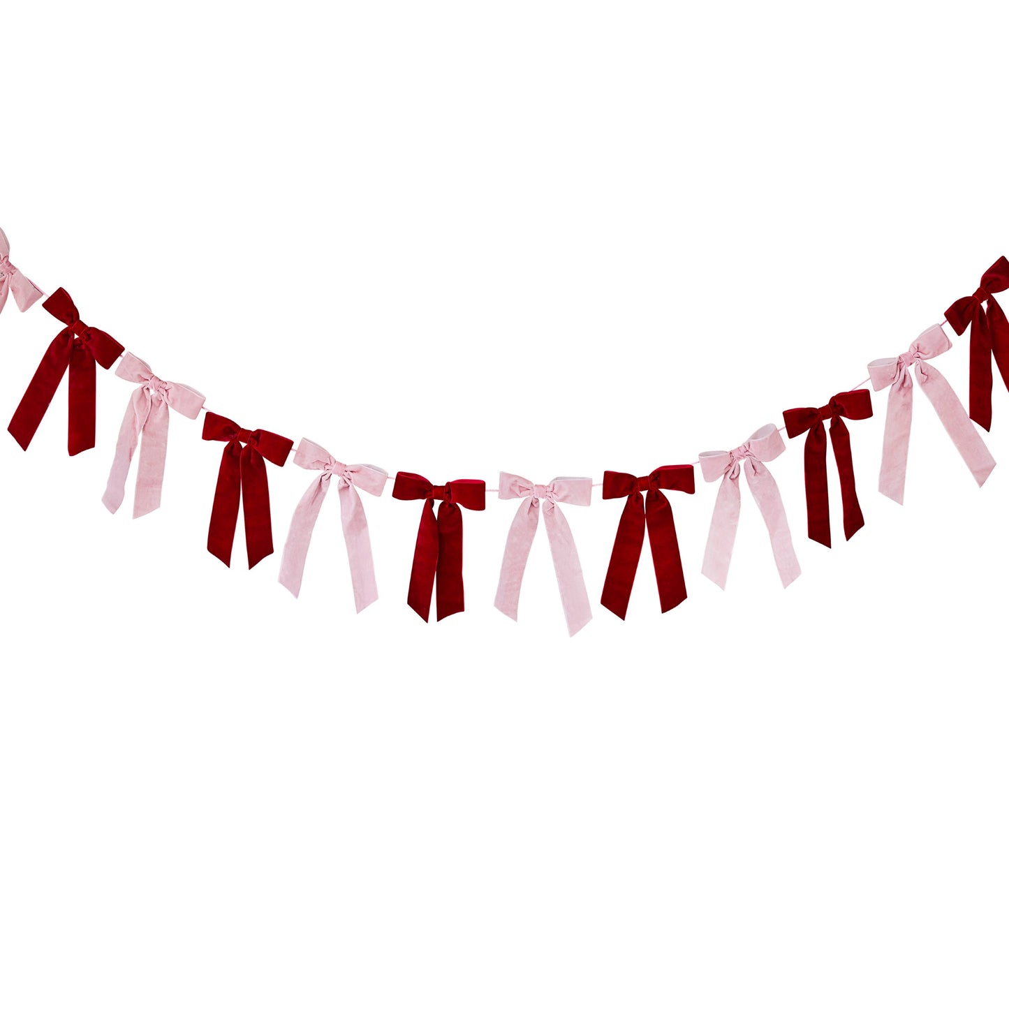 Velvet Bow Garland 2m