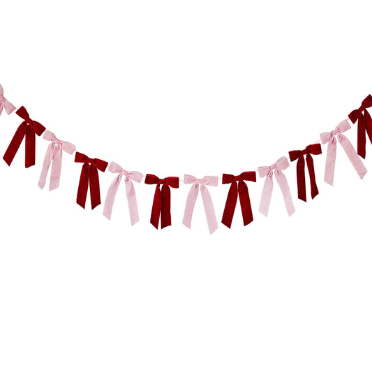 Velvet Bow Garland 2m