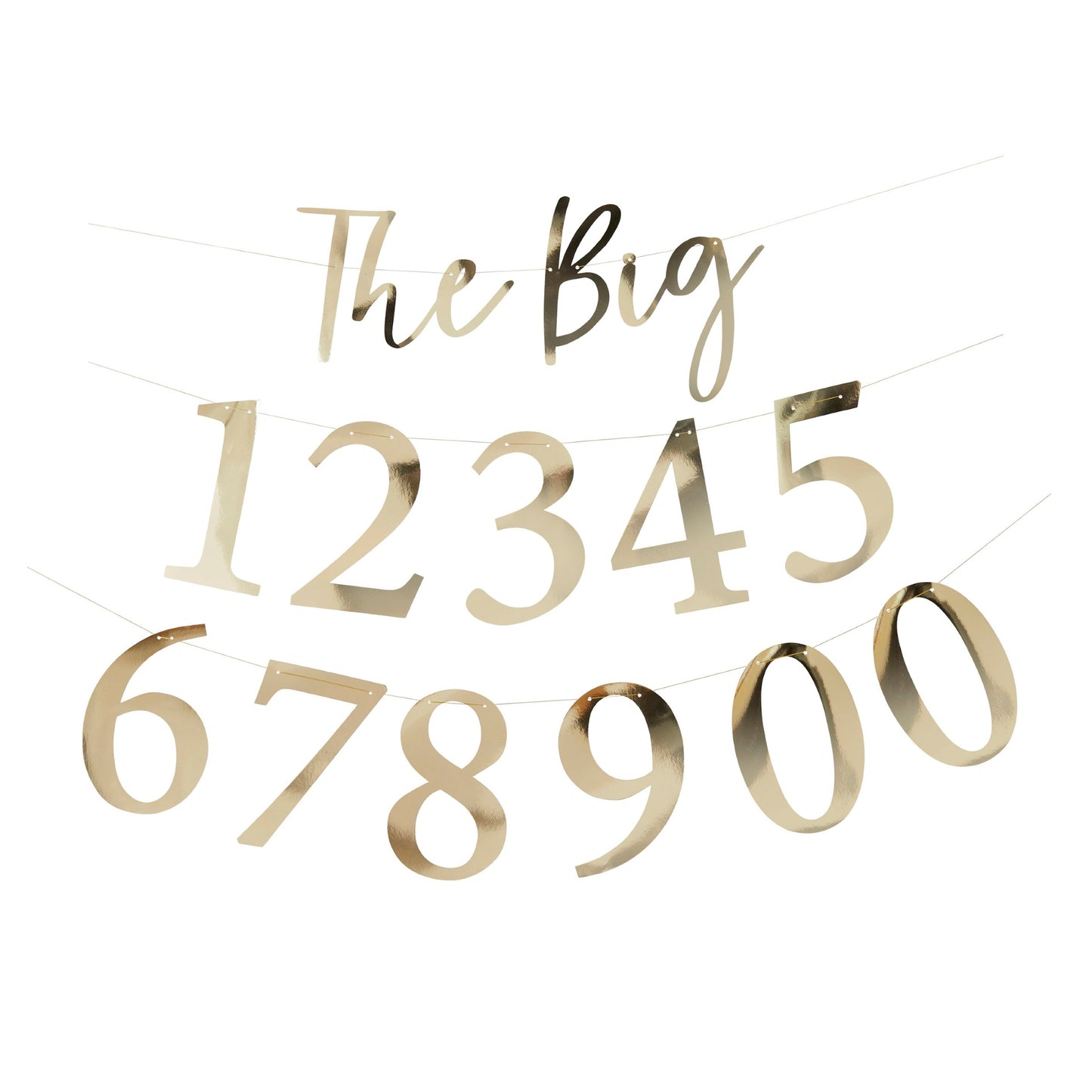 Gold 'The Big' Milestone Customisable Card Banner x2 2m