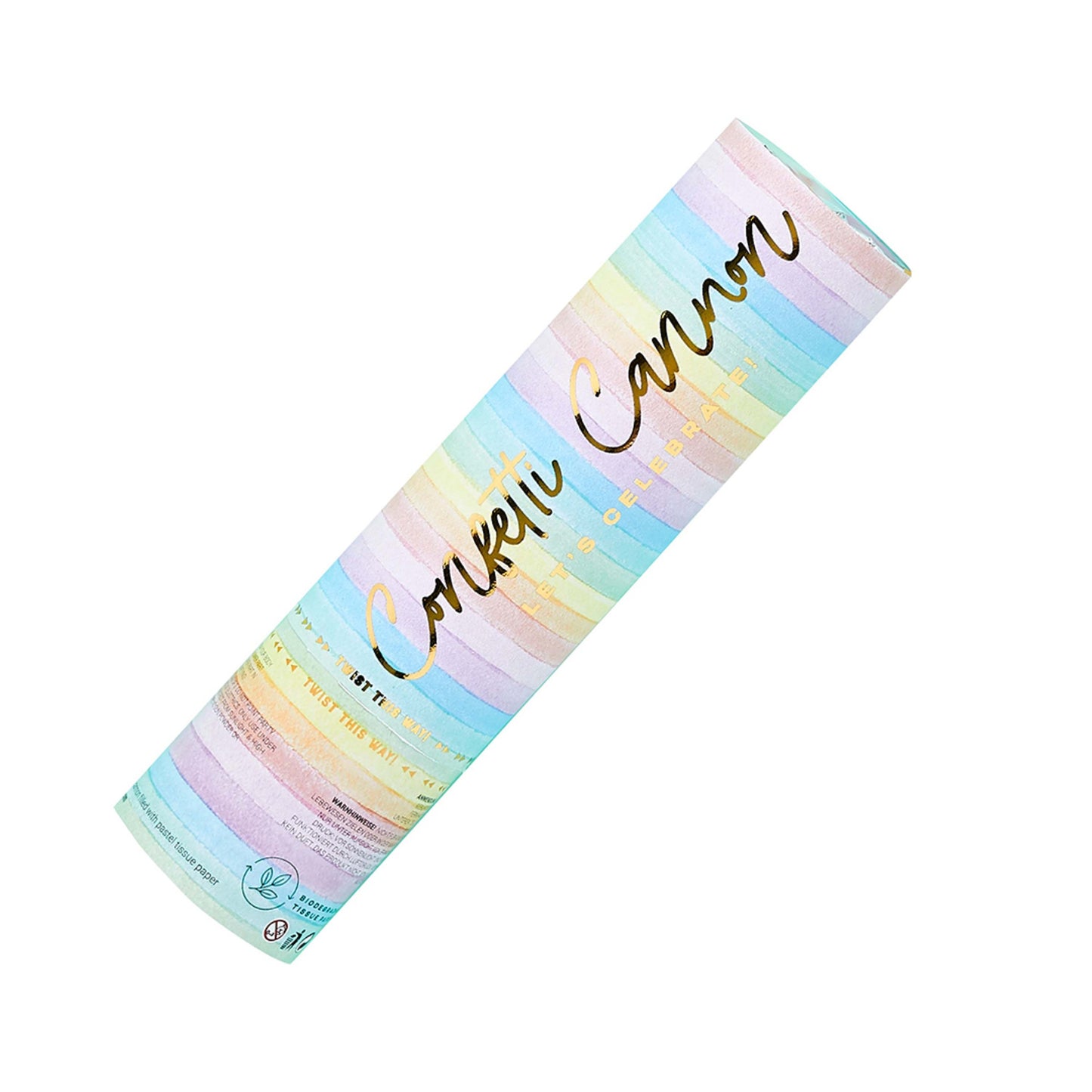 Pastel 'Happy Birthday' Confetti Cannon