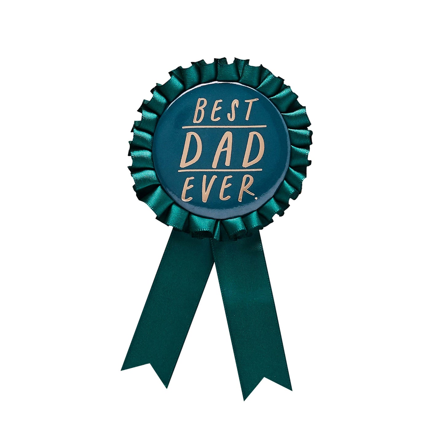 Teal 'Best Dad Ever' Ribbon Badge