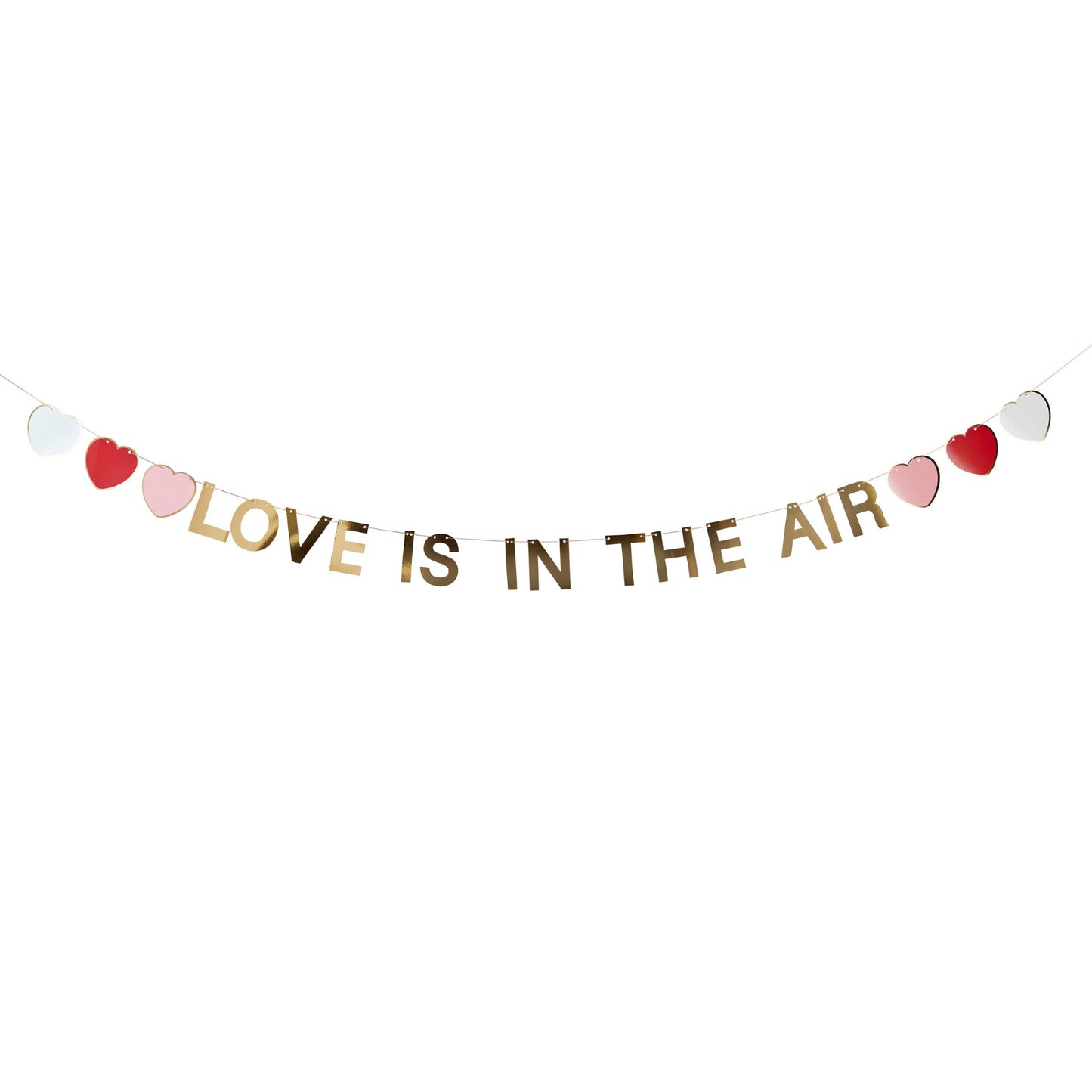 Gold 'Love Is In The Air' Card Banner 2m