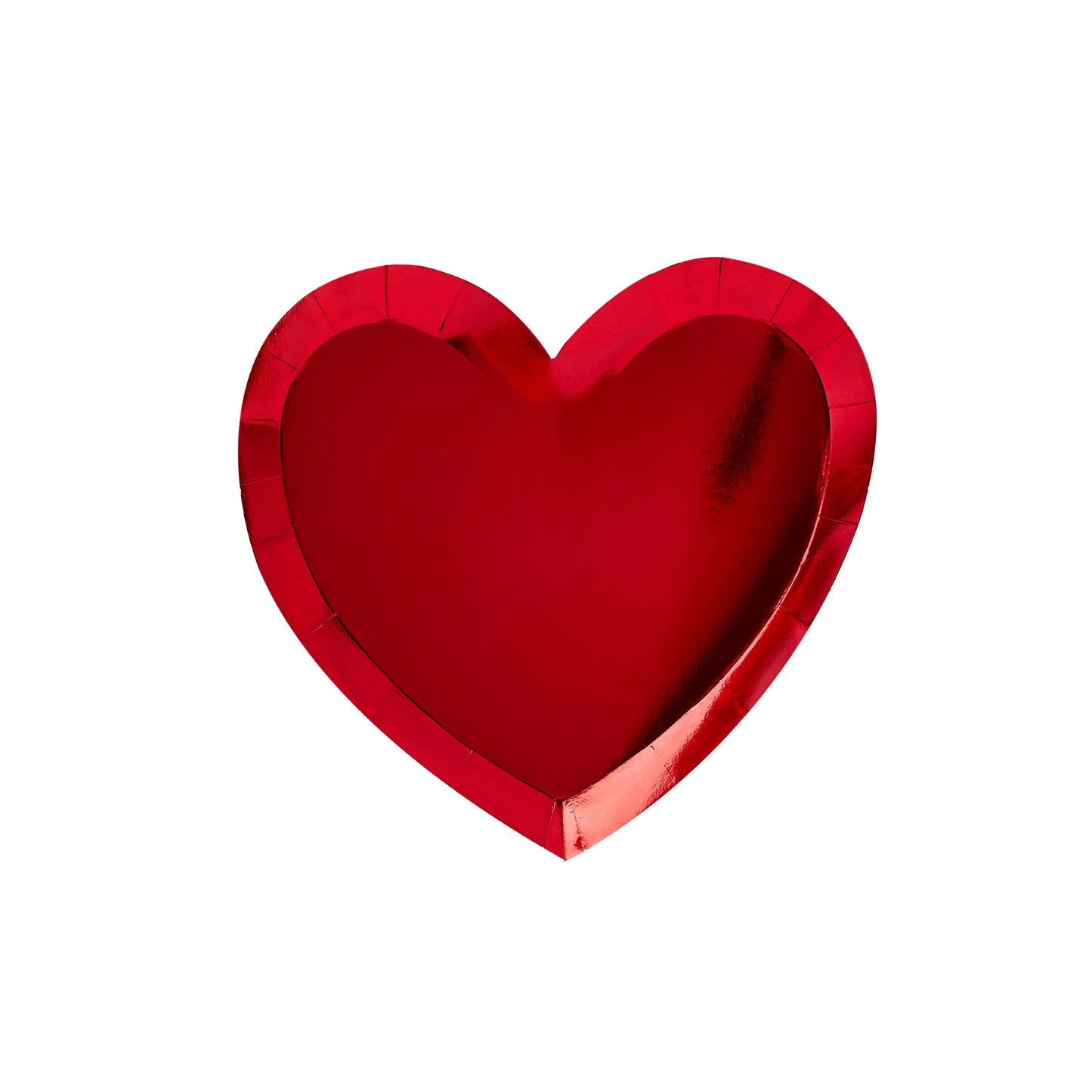 Heart Red Paper Plates - Pack of 8
