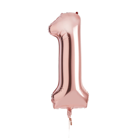 Rose Gold Number '1' Foil 34" Balloon