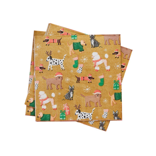 Santa Paws Paper Napkins - Pack of 16