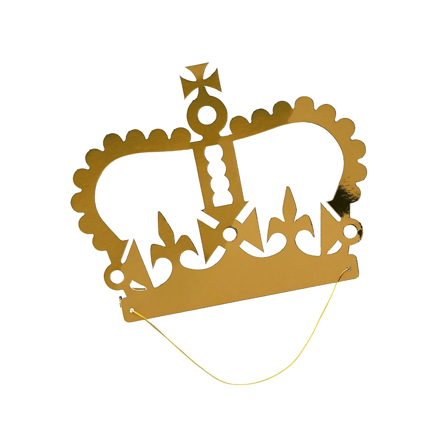 Gold Party Card Crowns - Pack of 10