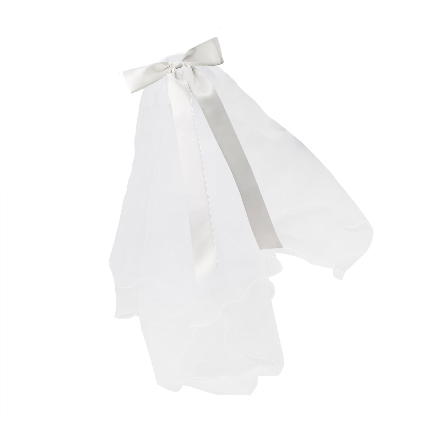 White Bow & Veil - Pack of 1