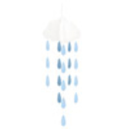 BABY HANGING CLOUD DECORATION 2PK BLUE