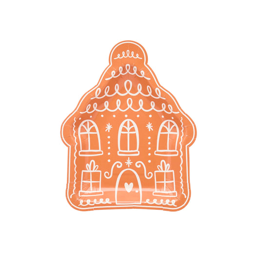 Gingerbread House Paper Plates - Pack of 8