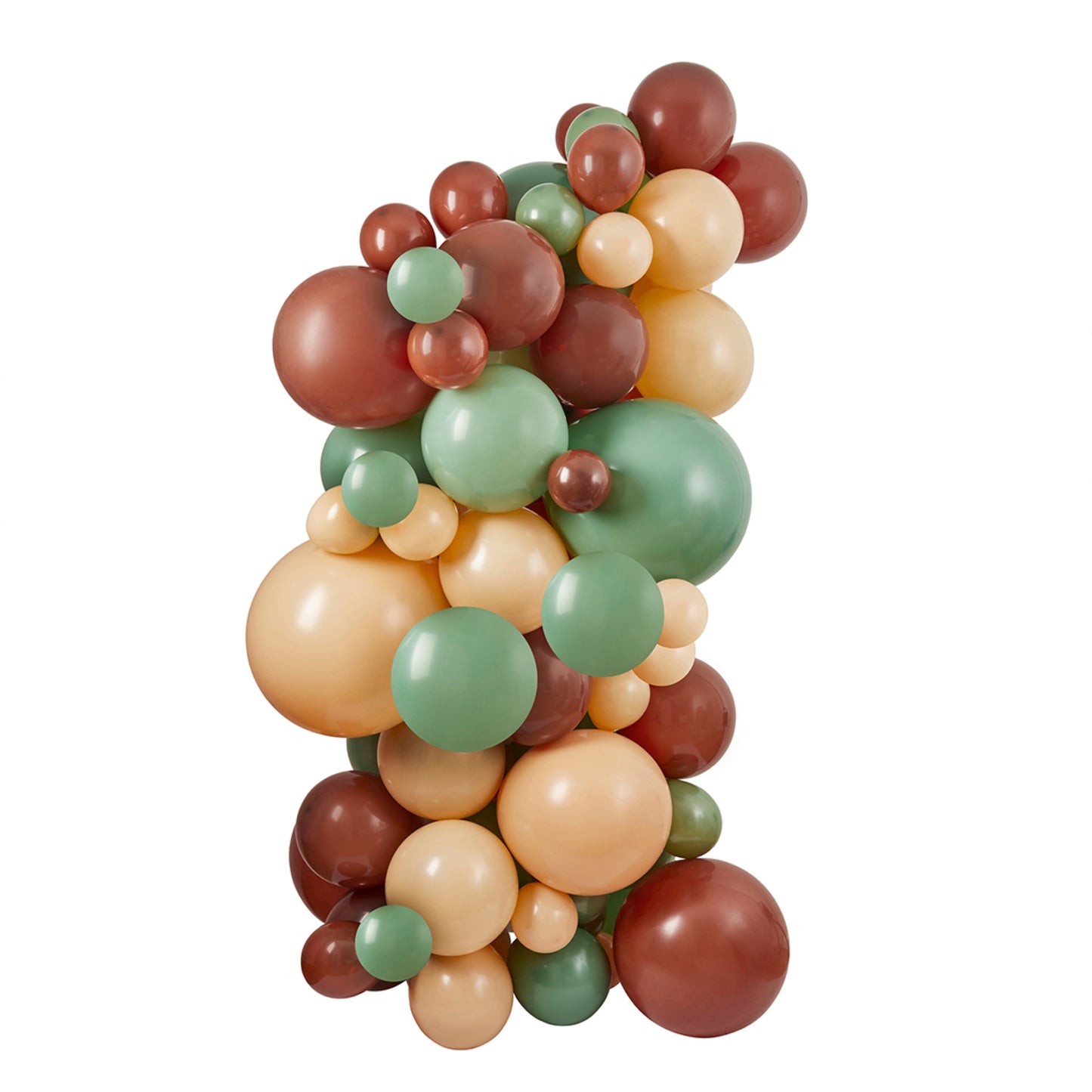 Sage Green, Nude & Brown Balloon Arch Kit  - Pack of 63