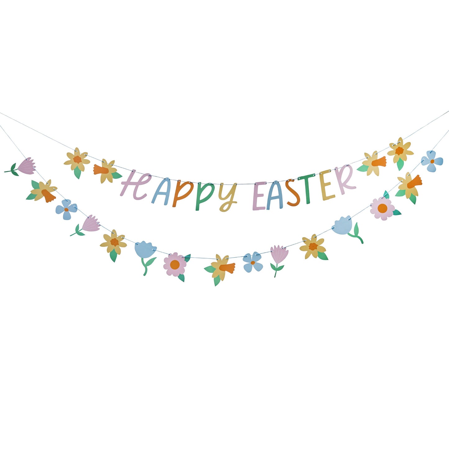 Floral 'Happy Easter' Card Banner x2 2m
