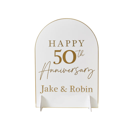 Happy Anniversary Customisable Table Sign