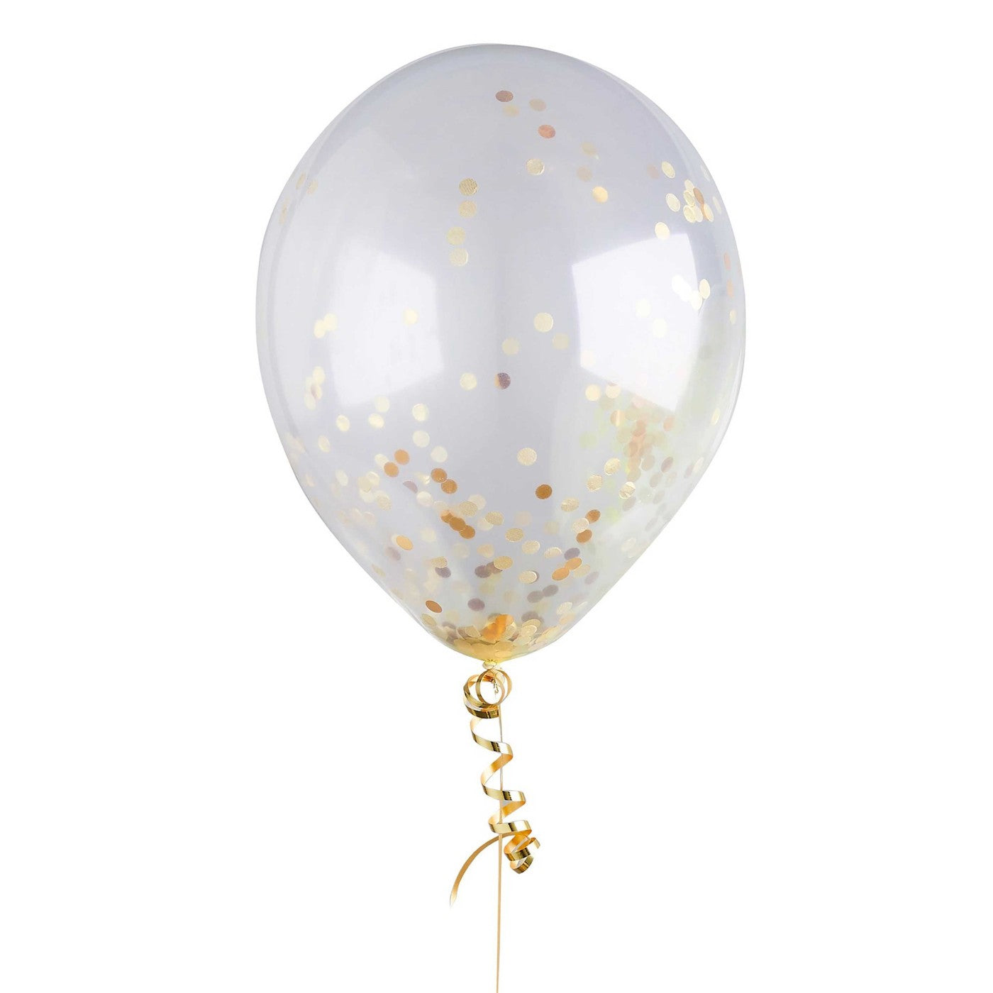 CONFETTI LATEX BALLOONS 30CM 5PK GOLD