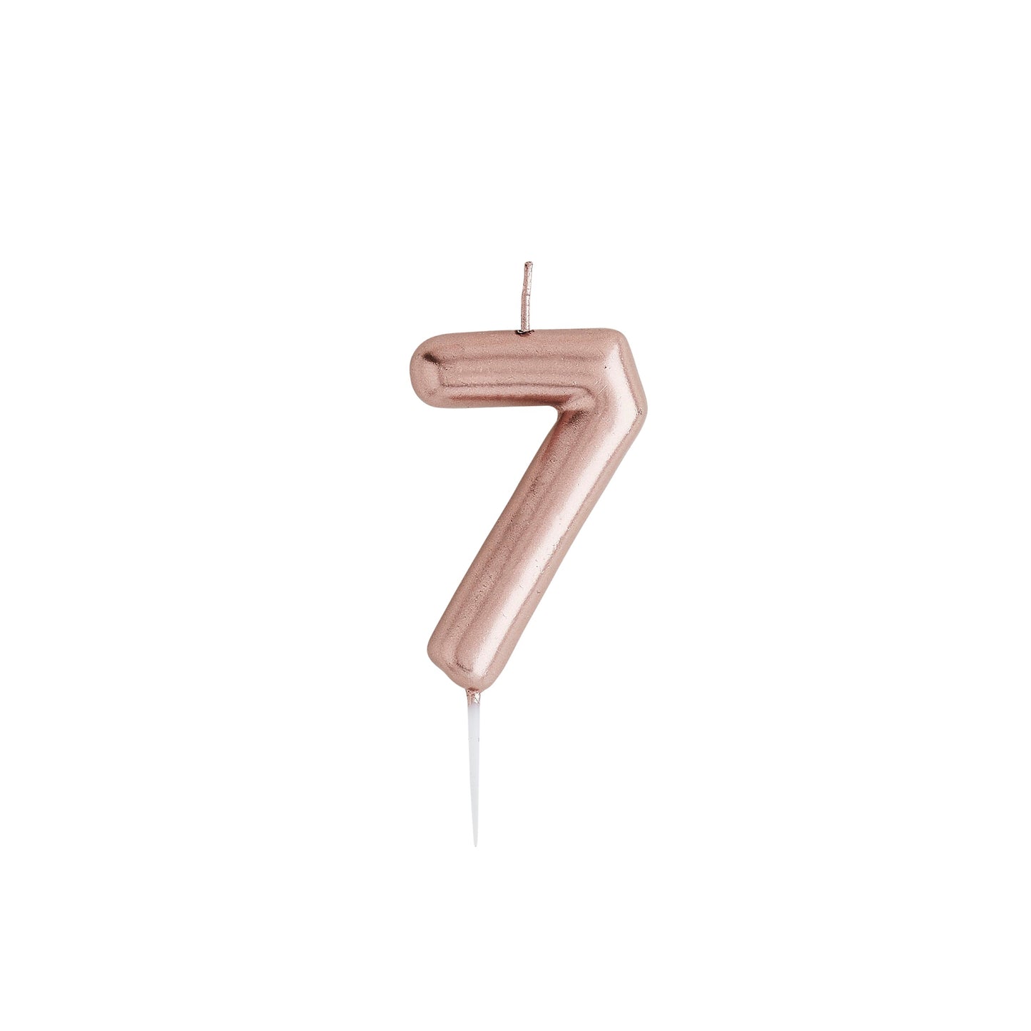 Rose Gold Number '7' Candle