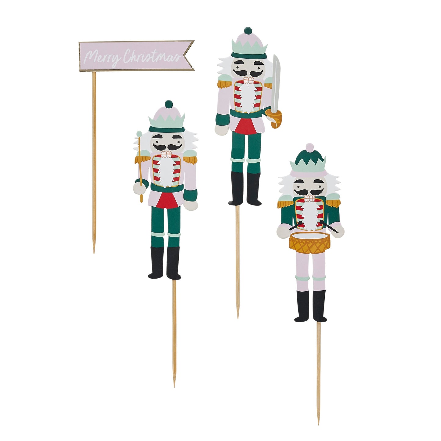 Nutcracker Paper Cake Topper Set