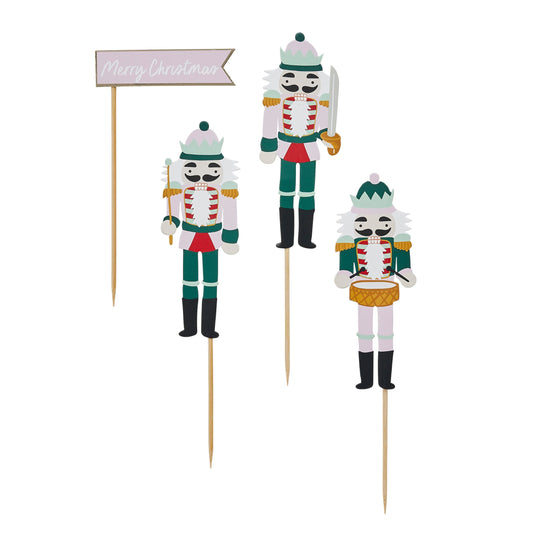 Nutcracker Paper Cake Topper Set