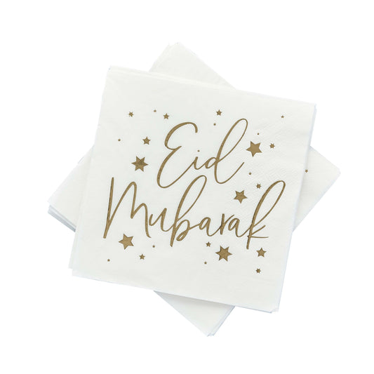 Eid Mubarak Paper Napkins - Pack of 16