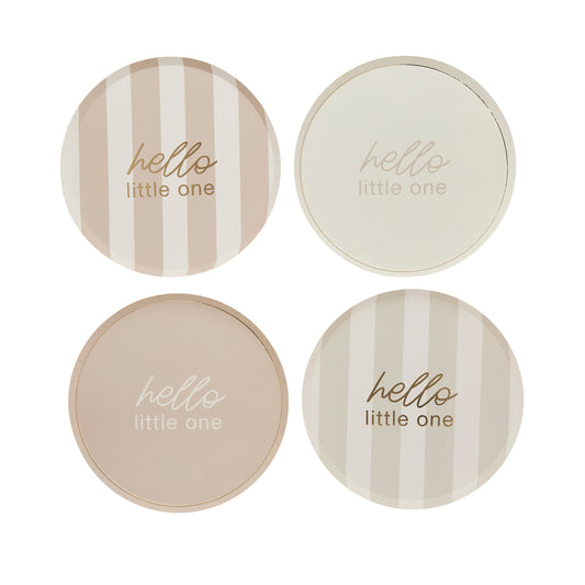 Neutral Baby Shower Paper Plates  - Pack of 8