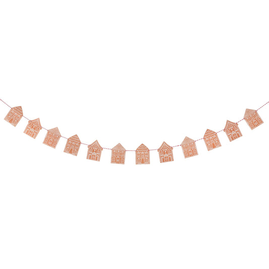 Gingerbread House Card Garland 2m