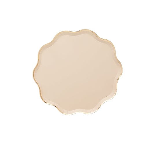 Champagne Paper Plates - Pack of 8