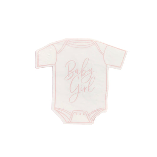 NAPKINS BABYGROW PINK 16PK