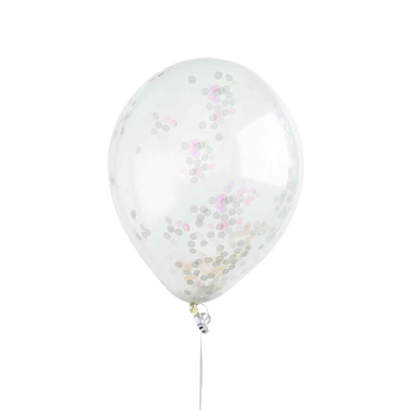 CONFETTI LATEX BALLOONS 30CM 5PK IRIDESCENT