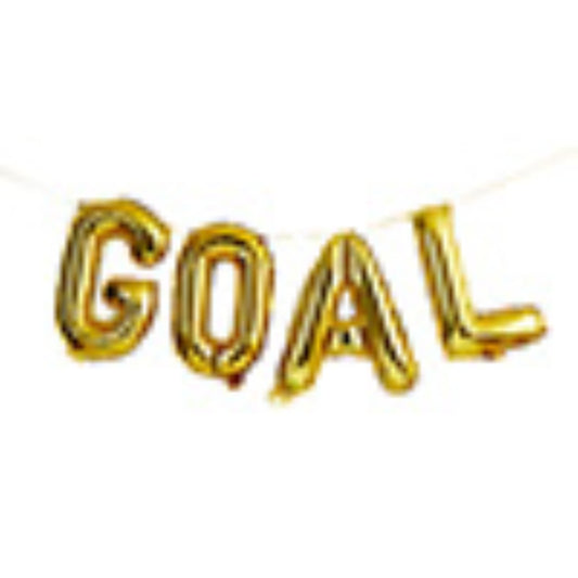 Gold 'Goal' 16" Foil Balloon Garland