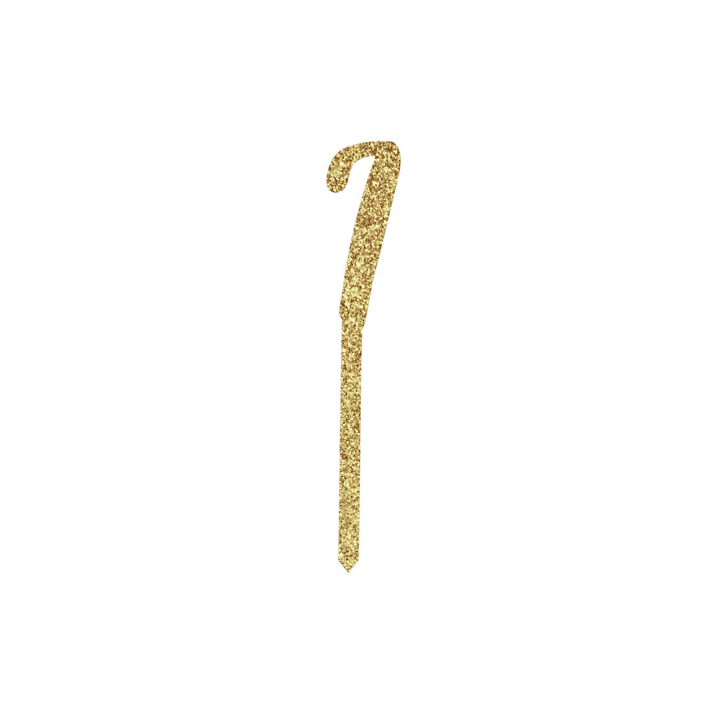 Gold Number '7' Glitter Acrylic Cake Topper