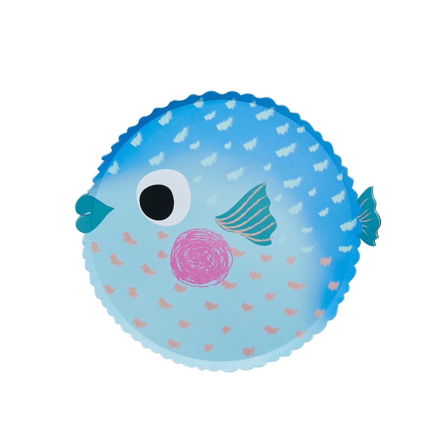 Puffer Fish Paper Plates - Pack of 8